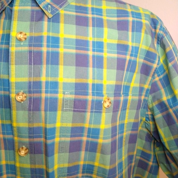 DULUTH TRADING Co Big&Tall Button Down Short Sleeve Shirt Relaxed Fit Size 2XLT - Picture 4 of 5